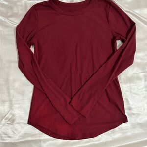Burgundy Long Sleeve Top
